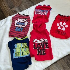 Simply Wag- bundle of 5 t-shirts for small dogs